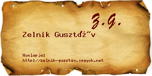 Zelnik Gusztáv névjegykártya