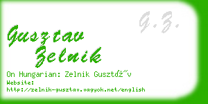 gusztav zelnik business card